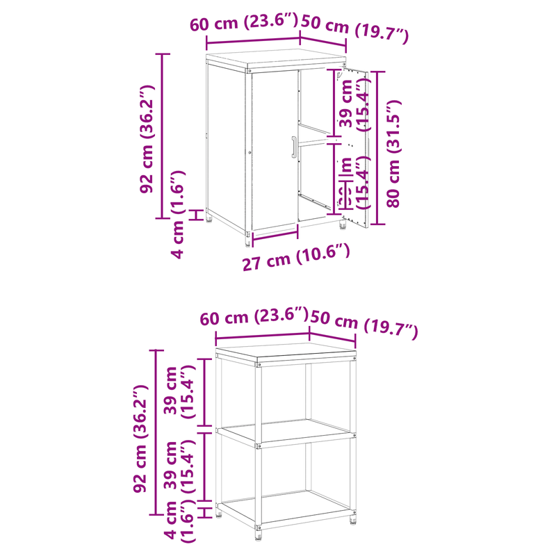 Casa si Gradina - Mobilier - Comode si corpuri - Corpuri bucatarie - Set de depozitare pentru bucatarie cu raft 2 pcs Verde masliniu - Infinity.ro