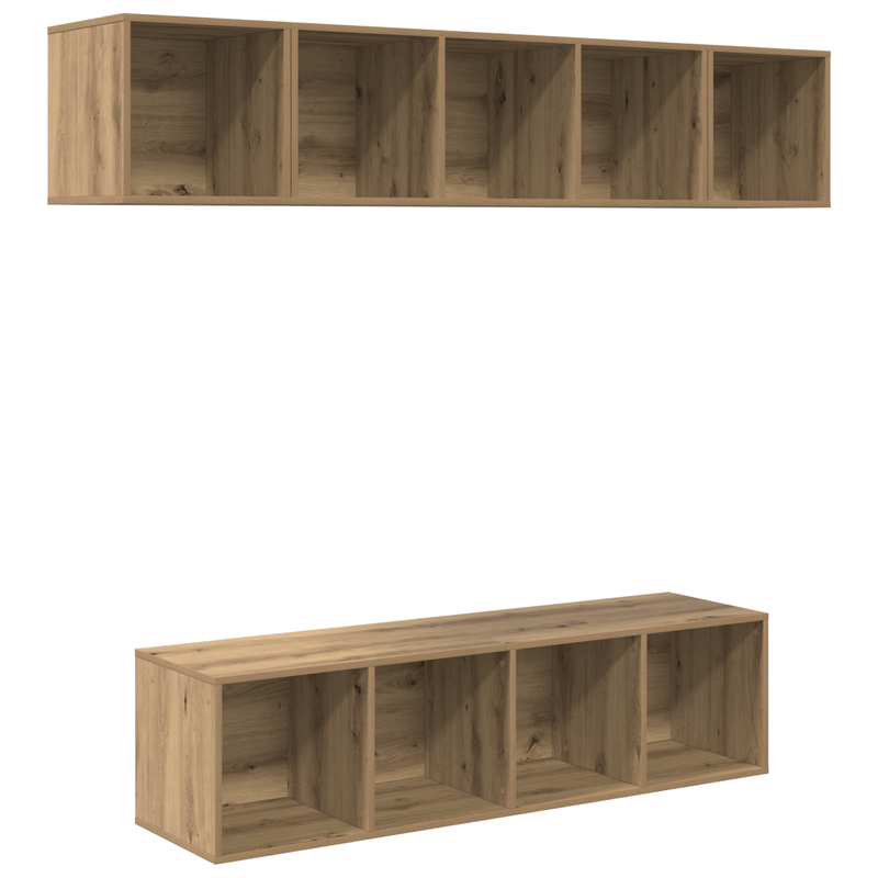 Casa si Gradina - Mobilier - Comode si corpuri - Comode - Set comoda TV 4 pcs stejar artizanal 37 x 37 x 142.5 cm - Infinity.ro