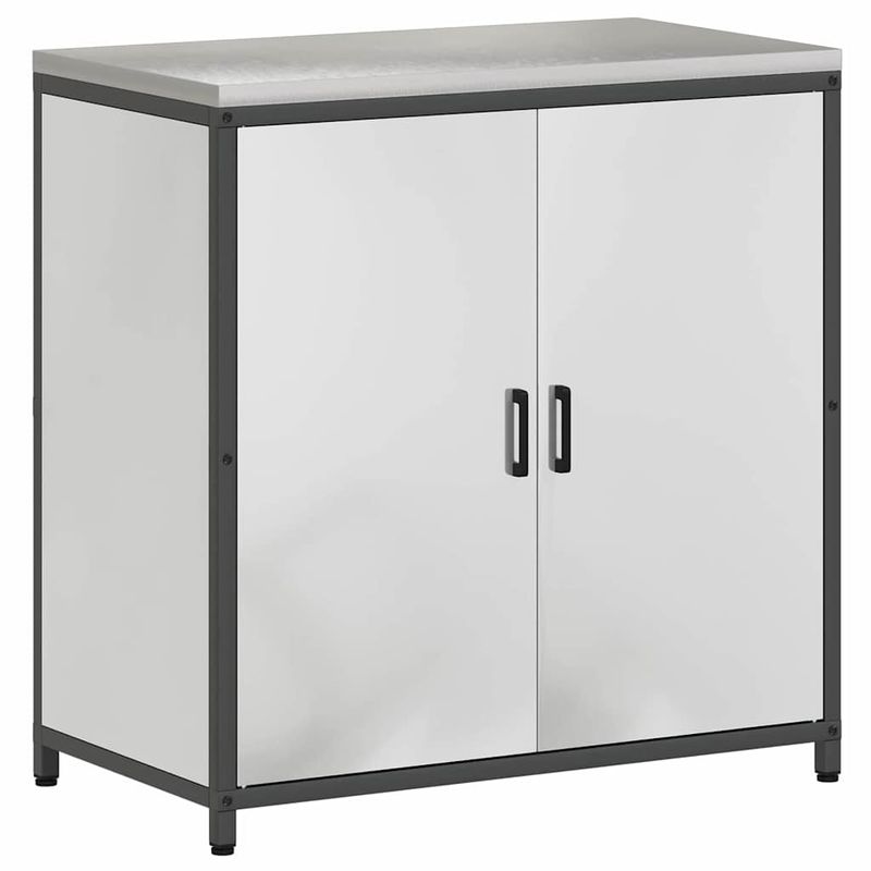 Casa si Gradina - Mobilier - Comode si corpuri - Corpuri bucatarie - Set de depozitare pentru bucatarie cu raft cu depozitare cu usa Ajustabil 2 pcs Argintiu - Infinity.ro