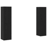 Casa si Gradina - Mobilier - Comode si corpuri - Comode - Set comoda TV cu raft 4 pcs Stejar negru 30.5 x 30 x 60 cm - Infinity.ro