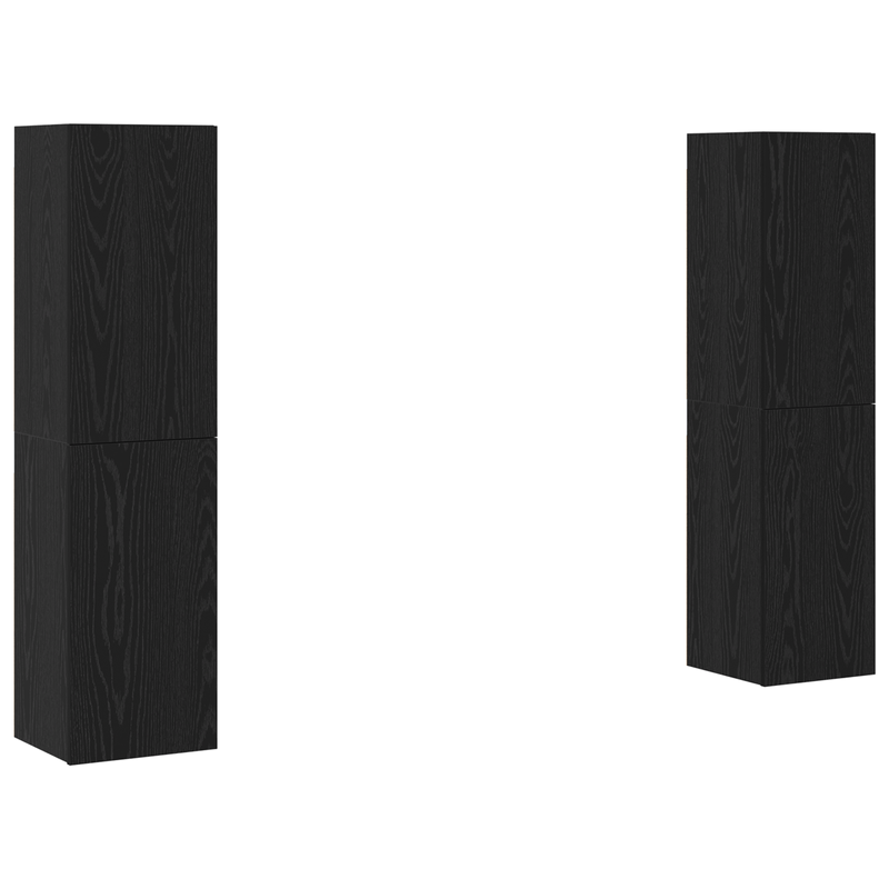 Casa si Gradina - Mobilier - Comode si corpuri - Comode - Set comoda TV cu raft 4 pcs Stejar negru 30.5 x 30 x 60 cm - Infinity.ro