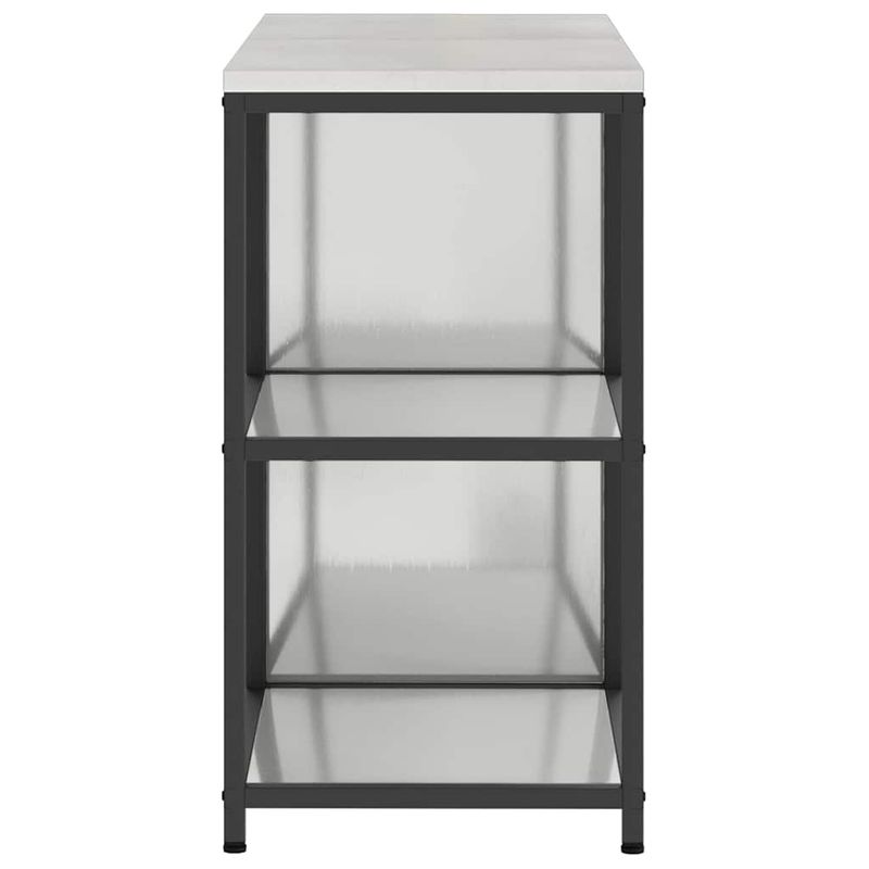 Casa si Gradina - Mobilier - Comode si corpuri - Corpuri bucatarie - Set de depozitare pentru bucatarie cu raft cu depozitare cu usa Ajustabil 2 pcs Argintiu - Infinity.ro