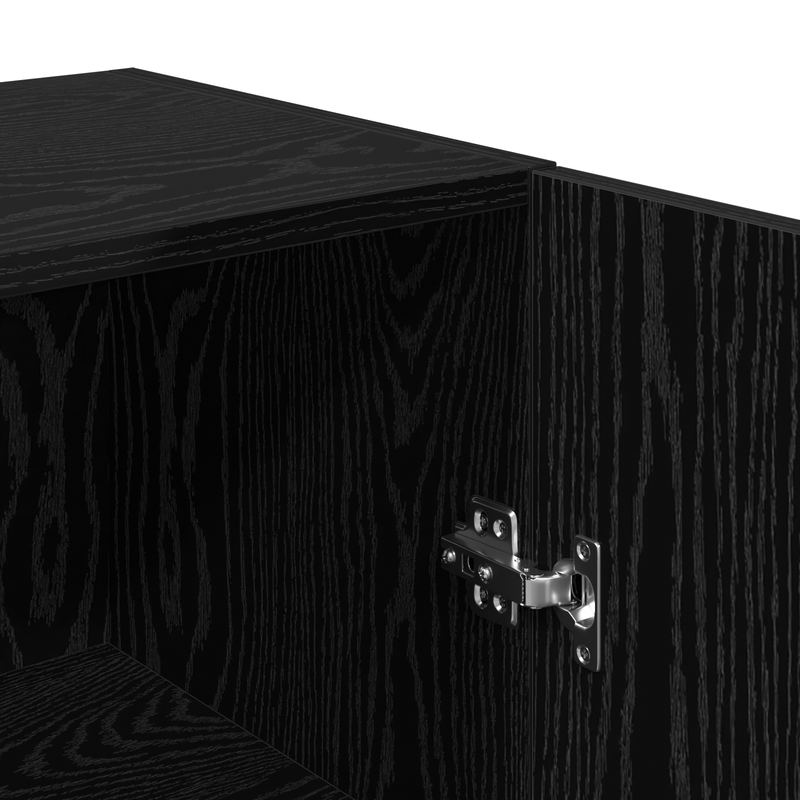 Casa si Gradina - Mobilier - Comode si corpuri - Comode - Set comoda TV cu raft 4 pcs Stejar negru 30.5 x 30 x 60 cm - Infinity.ro