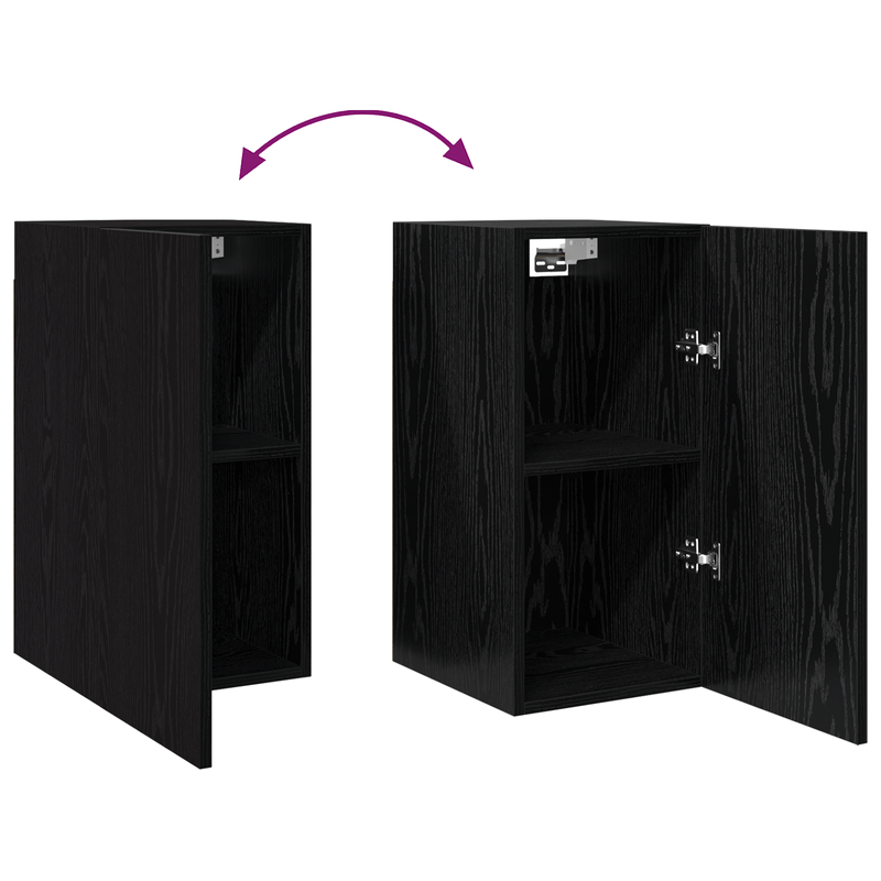 Casa si Gradina - Mobilier - Comode si corpuri - Comode - Set comoda TV cu raft 4 pcs Stejar negru 30.5 x 30 x 60 cm - Infinity.ro