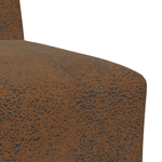 Casa si Gradina - Mobilier - Scaune si fotolii - Fotolii - Fotoliu cu perna 2 pcs Maro 55 cm Piele ecologica de suede - Infinity.ro