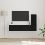 Casa si Gradina - Mobilier - Seturi de mobilier - Seturi living - Set dulapuri TV 3 pcs Stejar negru mic 30.5 x 30 x 90 cm - Infinity.ro