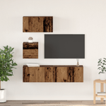 Casa si Gradina - Mobilier - Seturi de mobilier - Seturi living - Set unitate TV Altele cu depozitare cu usa 4 pcs Lemn vechi 60 x 30 x 30 cm - Infinity.ro