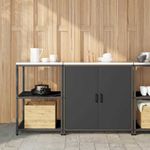 Casa si Gradina - Mobilier - Comode si corpuri - Corpuri bucatarie - Set de depozitare pentru bucatarie 2 pcs Negru 150 x 50 x 92 cm - Infinity.ro