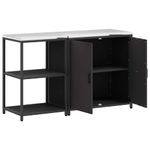 Casa si Gradina - Mobilier - Comode si corpuri - Corpuri bucatarie - Set de depozitare pentru bucatarie 2 pcs Negru 150 x 50 x 92 cm - Infinity.ro