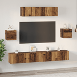 Casa si Gradina - Mobilier - Seturi de mobilier - Seturi living - Set Cabinet TV Altele cu depozitare cu usa 7 pcs Lemn vechi 80 x 30 x 30 cm - Infinity.ro