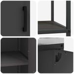 Casa si Gradina - Mobilier - Comode si corpuri - Corpuri bucatarie - Set de depozitare pentru bucatarie 2 pcs Negru 150 x 50 x 92 cm - Infinity.ro