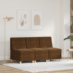 Casa si Gradina - Mobilier - Scaune si fotolii - Fotolii - Fotoliu cu perna 3 pcs Maro 55 cm Piele ecologica de suede - Infinity.ro