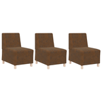 Casa si Gradina - Mobilier - Scaune si fotolii - Fotolii - Fotoliu cu perna 3 pcs Maro 55 cm Piele ecologica de suede - Infinity.ro