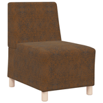 Casa si Gradina - Mobilier - Scaune si fotolii - Fotolii - Fotoliu cu perna 3 pcs Maro 55 cm Piele ecologica de suede - Infinity.ro