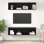 Casa si Gradina - Mobilier - Comode si corpuri - Comode - Dulap pentru TV pe Perete 4 pcs Stejar negru 37 x 37 x 72 cm - Infinity.ro