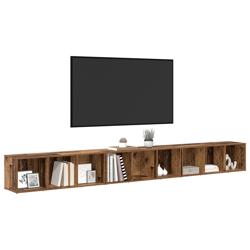 Casa si Gradina - Mobilier - Comode si corpuri - Comode - Cabinet TV 3 pcs Lemn vechi 37 x 35 x 107.5 cm Lemn stratificat - Infinity.ro