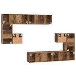 Casa si Gradina - Mobilier - Comode si corpuri - Comode - Set comoda TV 8 pcs Lemn vechi Mediu 30.5 x 30 x 30 cm - Infinity.ro