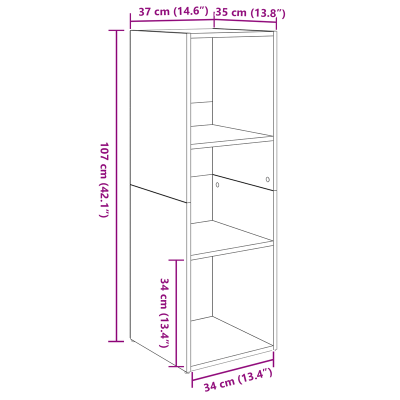 Casa si Gradina - Mobilier - Comode si corpuri - Comode - Set comoda TV 2 pcs Stejar Negru 37 x 35 x 107 cm Lemn compozit - Infinity.ro