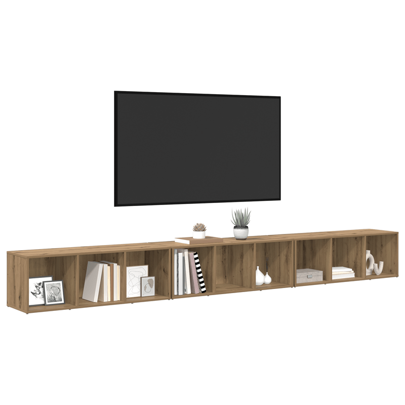 Casa si Gradina - Mobilier - Comode si corpuri - Comode - Cabinet TV 3 pcs stejar artizanal 37 x 35 x 107.5 cm - Infinity.ro