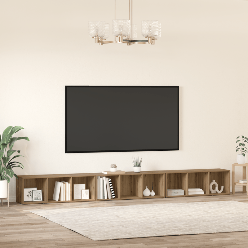 Casa si Gradina - Mobilier - Comode si corpuri - Comode - Cabinet TV 3 pcs stejar artizanal 37 x 35 x 107.5 cm - Infinity.ro