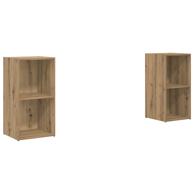 Casa si Gradina - Mobilier - Comode si corpuri - Comode - Set comoda TV cu raft 2 pcs Stejar artisanal 72 x 35 x 36.5 cm - Infinity.ro