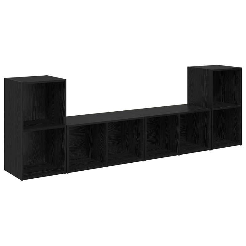 Casa si Gradina - Mobilier - Comode si corpuri - Comode - Set comoda TV cu raft 4 pcs Stejar negru 72 x 35 x 36.5 cm - Infinity.ro