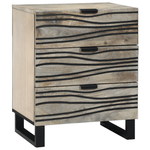 Casa si Gradina - Mobilier - Comode si corpuri - Noptiere - Noptiere cu sertar Alb si negru 50 x 33 x 60 cm - Infinity.ro