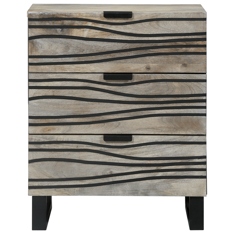 Casa si Gradina - Mobilier - Comode si corpuri - Noptiere - Noptiere cu sertar Alb si negru 50 x 33 x 60 cm - Infinity.ro