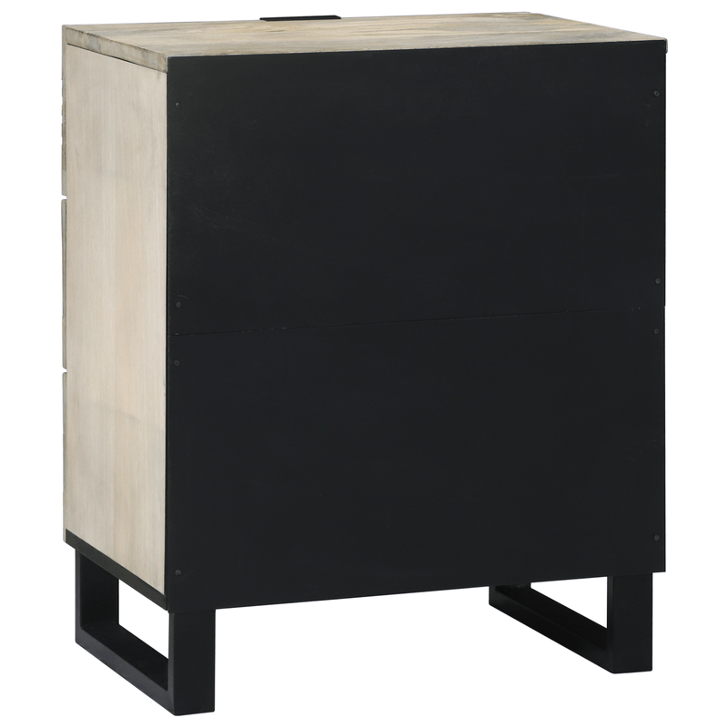 Casa si Gradina - Mobilier - Comode si corpuri - Noptiere - Noptiere cu sertar Alb si negru 50 x 33 x 60 cm - Infinity.ro