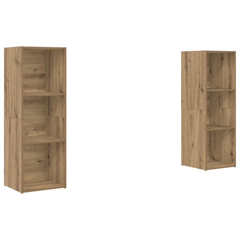 Casa si Gradina - Mobilier - Comode si corpuri - Comode - Set comoda TV cu raft 2 pcs Stejar artisanal 107 x 35 x 37 cm - Infinity.ro
