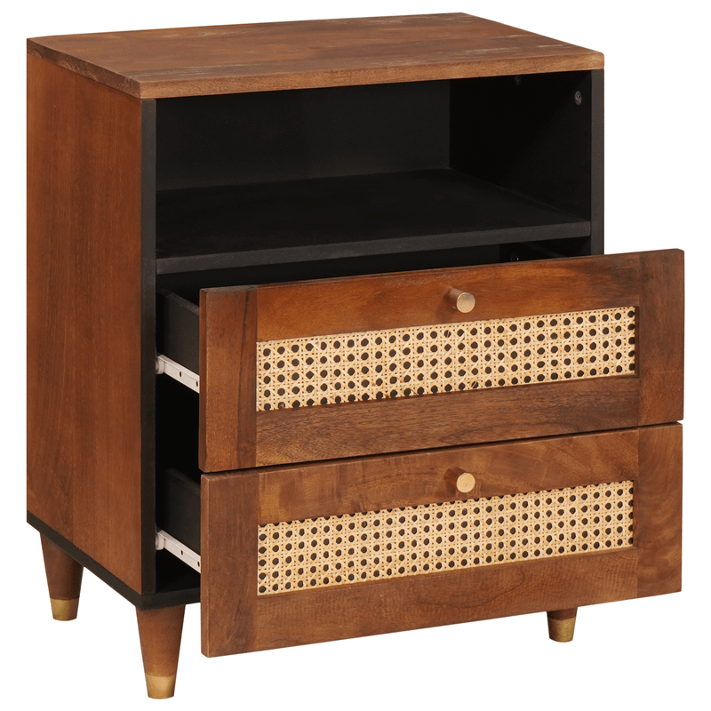 Casa si Gradina - Mobilier - Comode si corpuri - Noptiere - Noptiere Maro Ratan si lemn de mango solid - Infinity.ro
