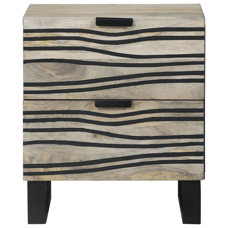 Casa si Gradina - Mobilier - Comode si corpuri - Noptiere - Noptiere cu sertar Alb si negru 40 x 33.5 x 46 cm - Infinity.ro