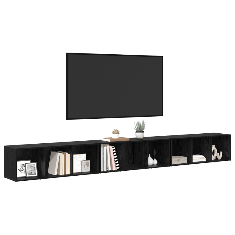 Casa si Gradina - Mobilier - Comode si corpuri - Comode - Cabinet TV 3 pcs Stejar negru 37 x 35 x 107.5 cm - Infinity.ro