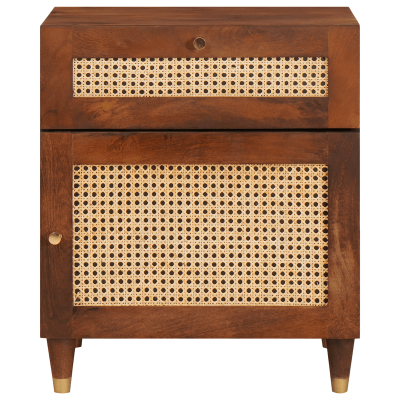 Casa si Gradina - Mobilier - Comode si corpuri - Noptiere - Noptiere Maro Ratan si Lemn Solid de Mango - Infinity.ro