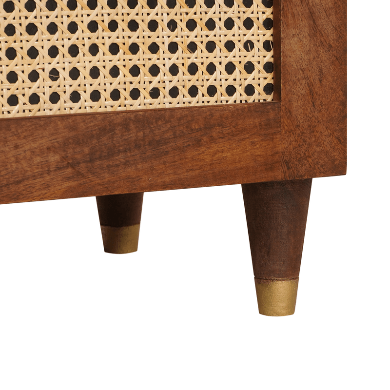 Casa si Gradina - Mobilier - Comode si corpuri - Noptiere - Noptiere Maro Ratan si Lemn Solid de Mango - Infinity.ro