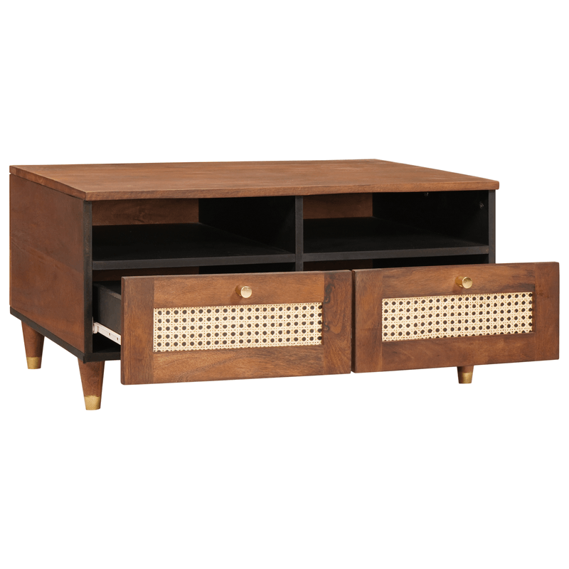 Casa si Gradina - Mobilier - Mese si birouri - Masute de cafea - Masute de cafea cu sertar cu raft cu depozitare Maro 80 x 54 x 40 cm - Infinity.ro