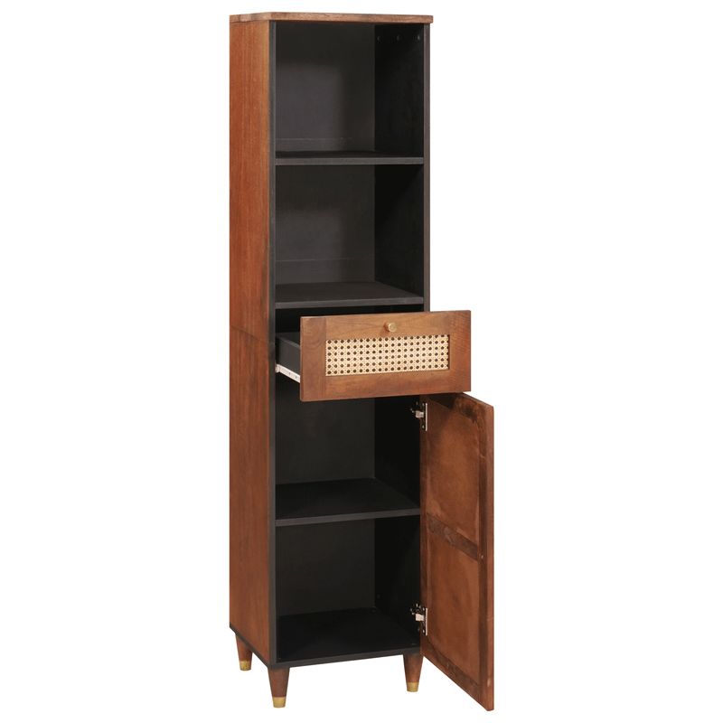 Casa si Gradina - Mobilier - Biblioteci si rafturi - Rafturi - Bufet cu sertar cu raft cu depozitare cu usa Maro 38 x 33.5 x 160 cm - Infinity.ro