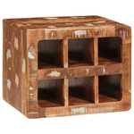 Casa si Gradina - Bucatarie si vesela - Accesorii bar - Suporturi bauturi - Raft pentru vin Maro 44 x 30 x 35 cm Lemn solid recuperat - Infinity.ro
