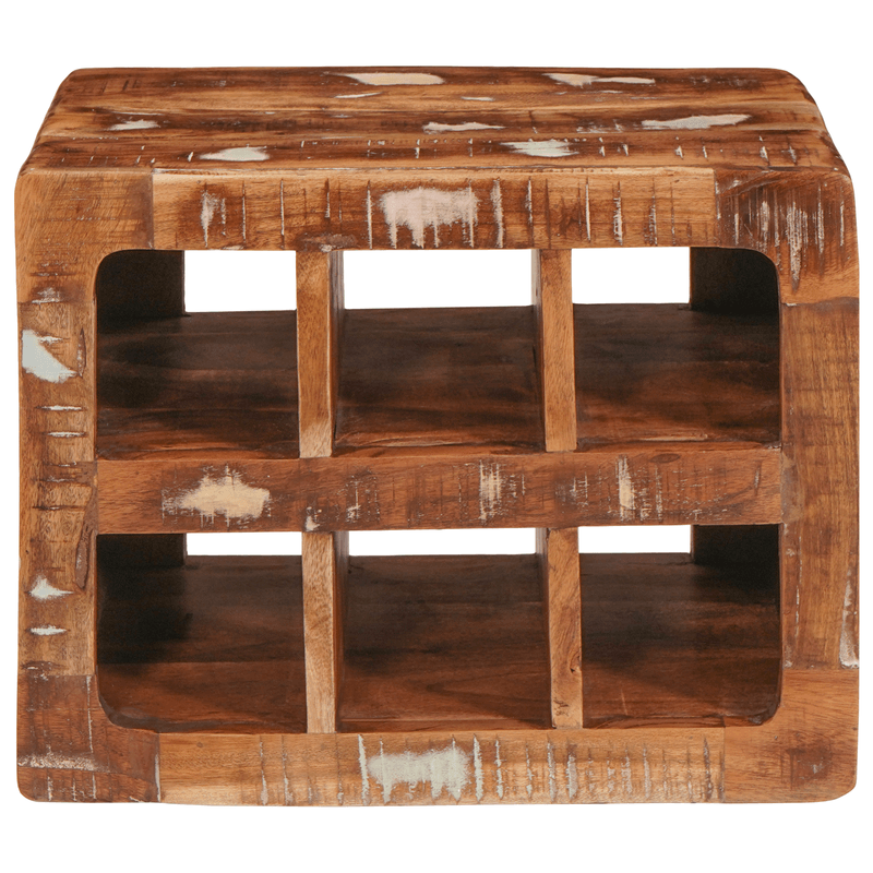 Casa si Gradina - Bucatarie si vesela - Accesorii bar - Suporturi bauturi - Raft pentru vin Maro 44 x 30 x 35 cm Lemn solid recuperat - Infinity.ro