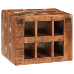 Casa si Gradina - Bucatarie si vesela - Accesorii bar - Suporturi bauturi - Raft pentru vin Maro 44 x 30 x 35 cm Lemn solid recuperat - Infinity.ro
