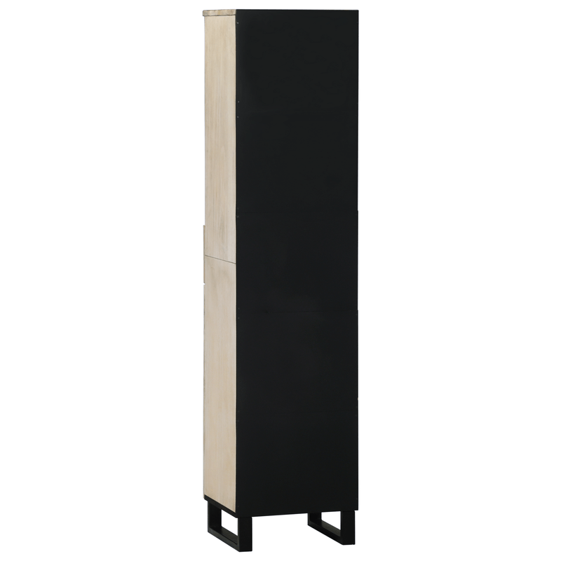 Casa si Gradina - Mobilier - Mobilier baie - Corpuri baie - Dulap de Baie cu sertar cu raft cu depozitare cu usa Maro, Negru 38 x 33.5 x 160 cm - Infinity.ro