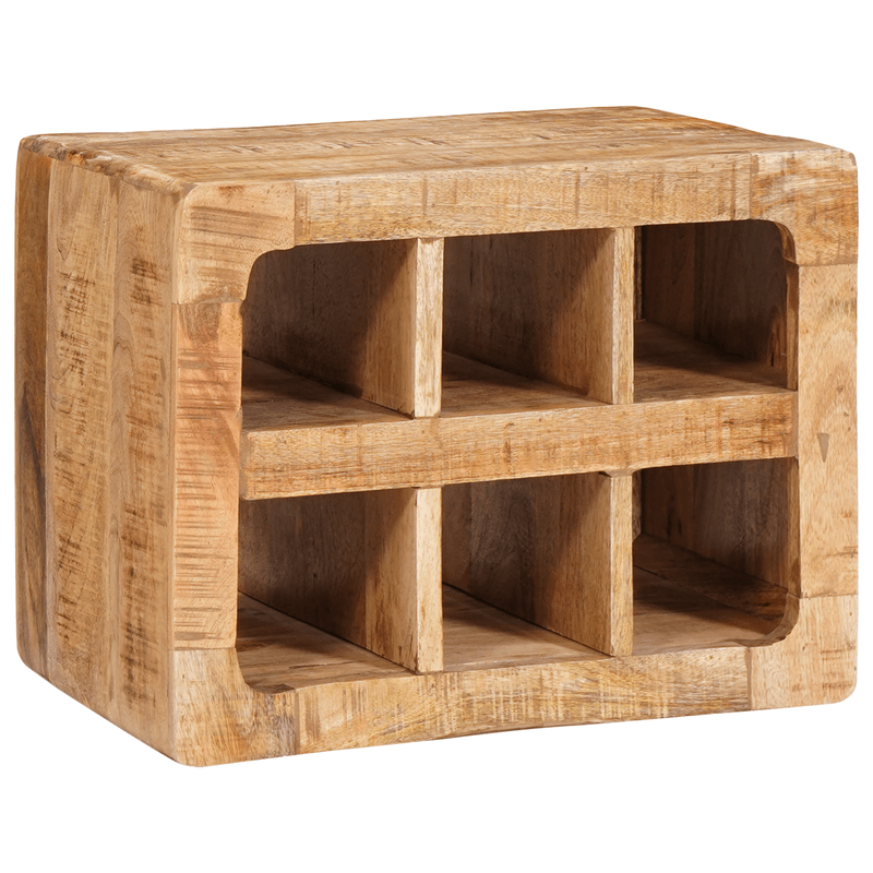 Casa si Gradina - Bucatarie si vesela - Accesorii bar - Suporturi bauturi - Raft pentru vin Maro 44 x 30 x 35 cm Lemn de mango solid - Infinity.ro