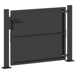 Casa si Gradina - Gradina si terasa - Garduri, panouri si accesorii - Poarta de gradina Negru 100 x 100 cm Otel vopsit in pulbere - Infinity.ro