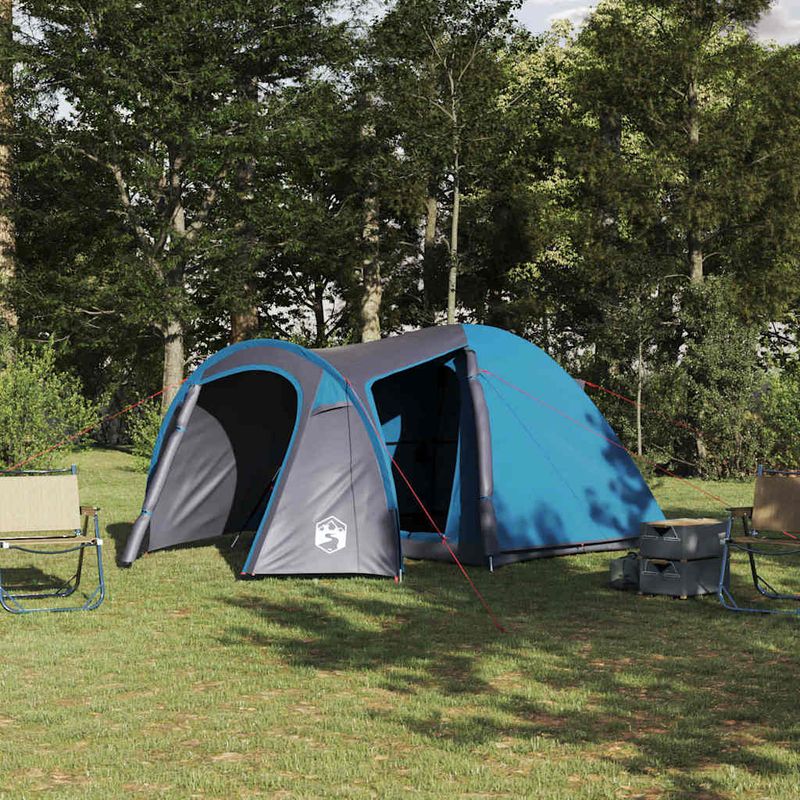 Sport si Outdoor - Camping - Corturi camping - Cort cu dome cu acoperis cu depozitare cu aerisire de aer albastru - Infinity.ro