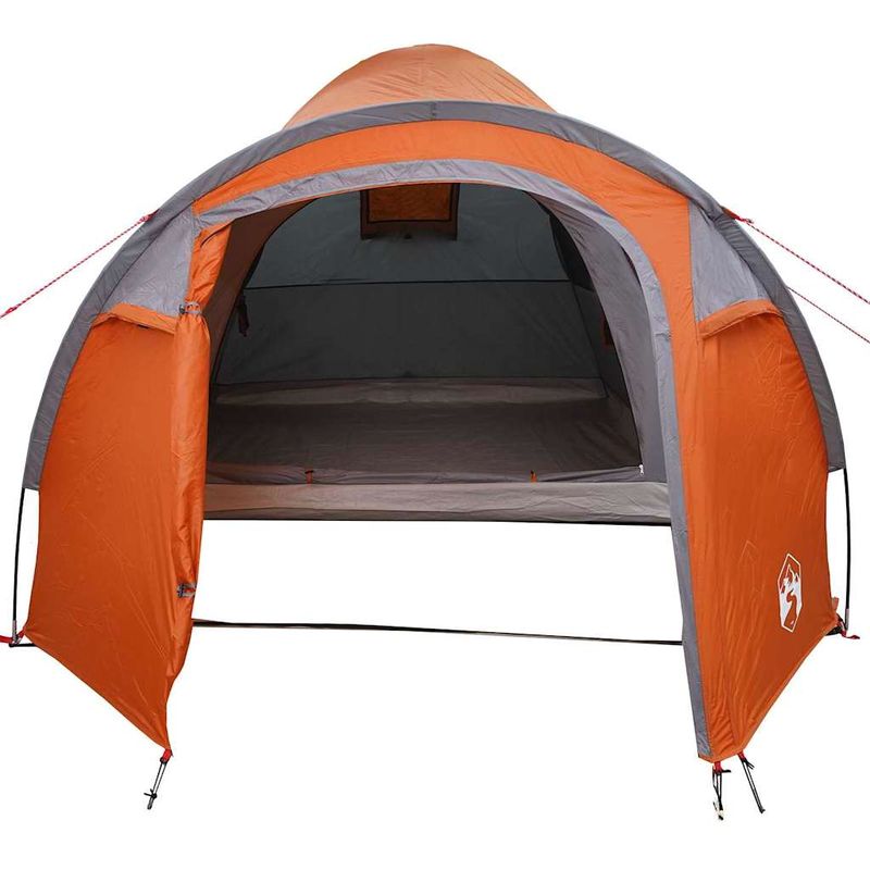 Sport si Outdoor - Camping - Corturi camping - Cort cu dome cu acoperis cu depozitare cu aerisire de aer Gri si Portocalie - Infinity.ro