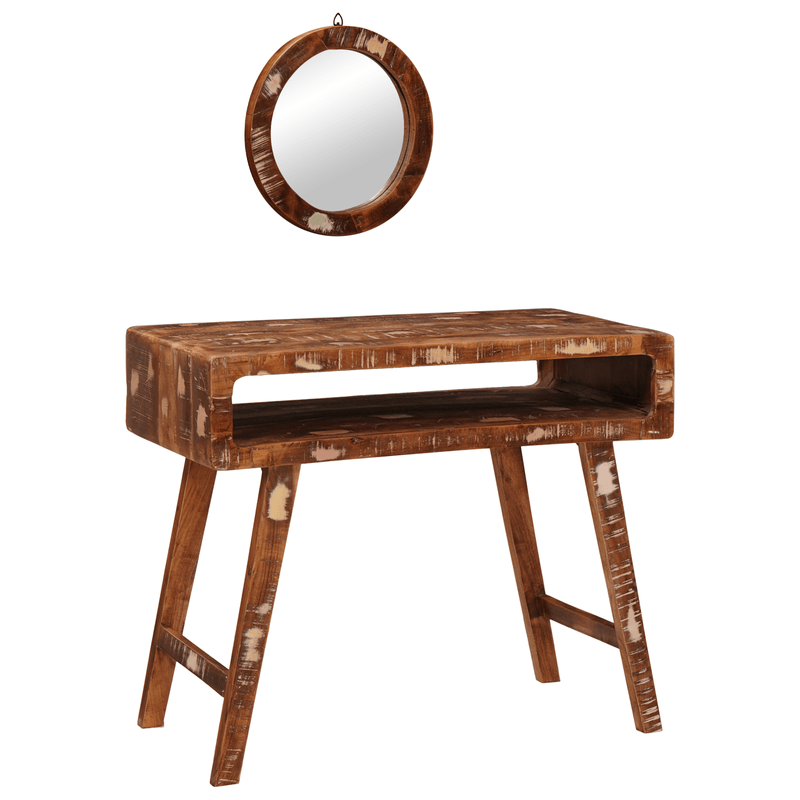 Casa si Gradina - Mobilier - Comode si corpuri - Masute de toaleta - Mese de toaleta pentru dormitor cu raft Lemn recuperat solid - Infinity.ro