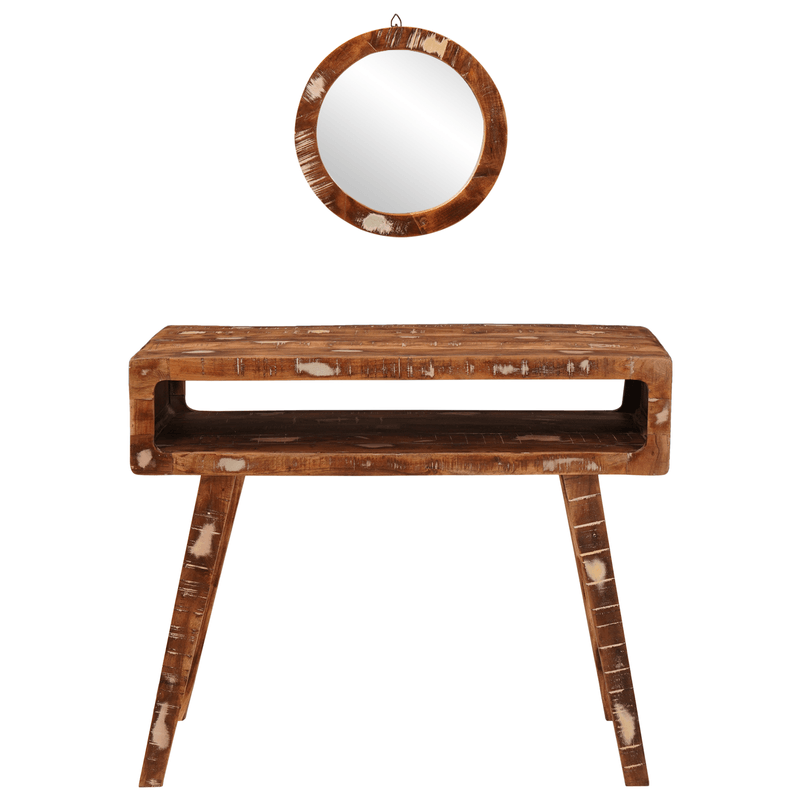 Casa si Gradina - Mobilier - Comode si corpuri - Masute de toaleta - Mese de toaleta pentru dormitor cu raft Lemn recuperat solid - Infinity.ro