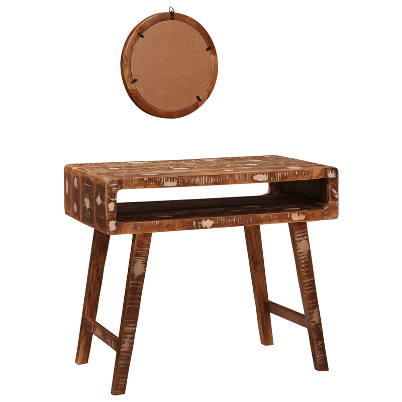 Casa si Gradina - Mobilier - Comode si corpuri - Masute de toaleta - Mese de toaleta pentru dormitor cu raft Lemn recuperat solid - Infinity.ro