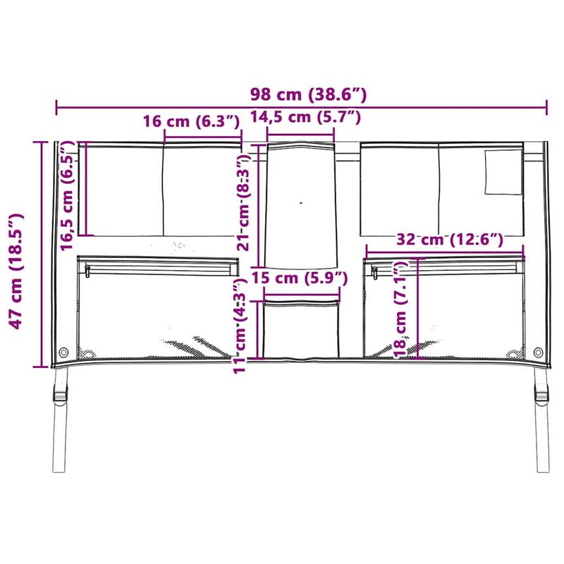 Sport si Outdoor - Camping - Accesorii corturi - Sac de depozitare cu depozitare 98 x 47 cm Oxford - Infinity.ro