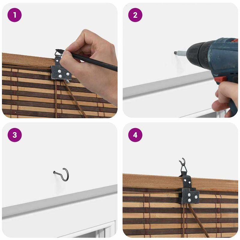 Casa si Gradina - Textile si covoare - Rulouri si jaluzele - Jaluzele si Rulouri pentru Fereastra Maro 120 x 160 cm Bambus - Infinity.ro